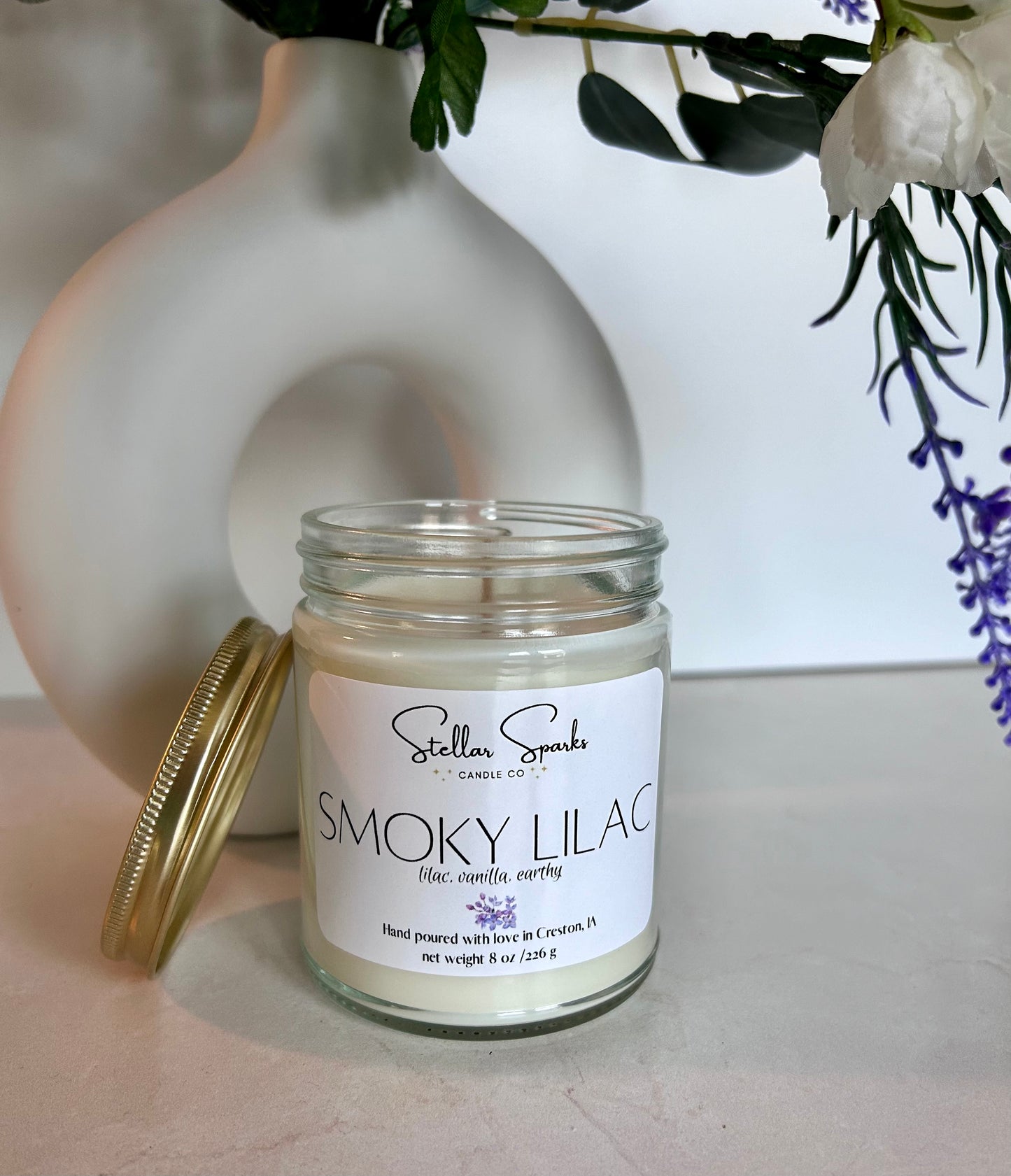 SMOKY LILAC 8OZ CANDLE